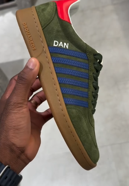 Men's color matching striped casual shoes