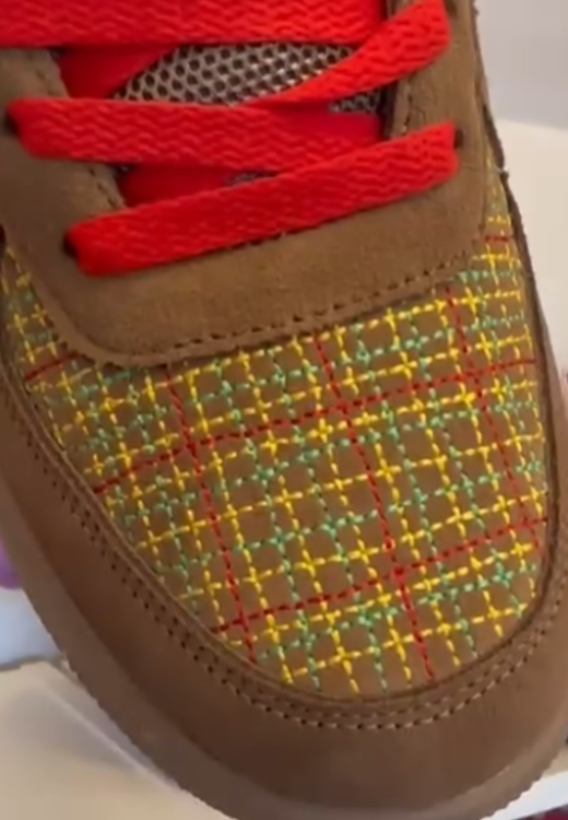 Lottery cat plaid casual sports shoes