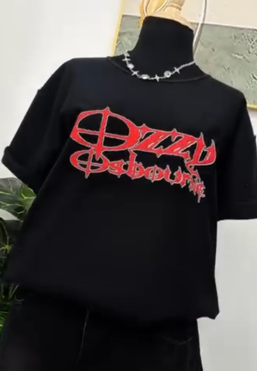 Men' s middle finger men' s short sleeves