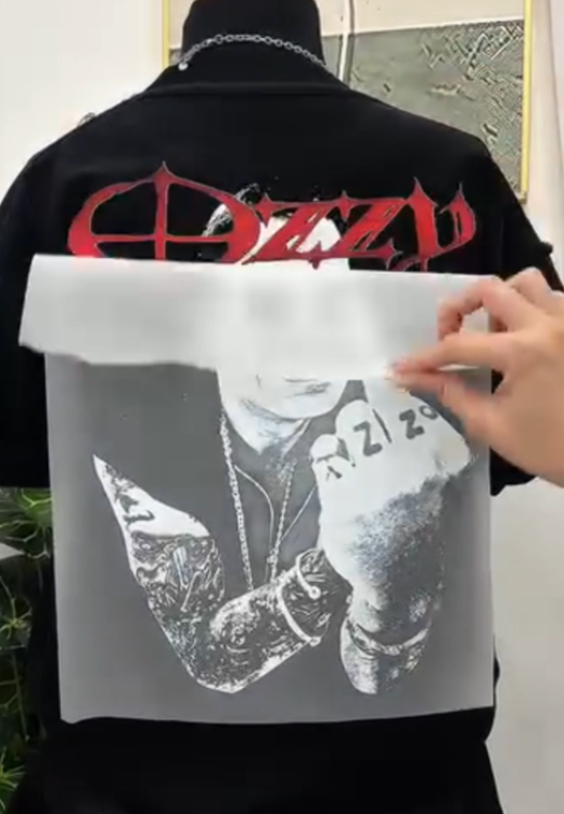 Men' s middle finger men' s short sleeves