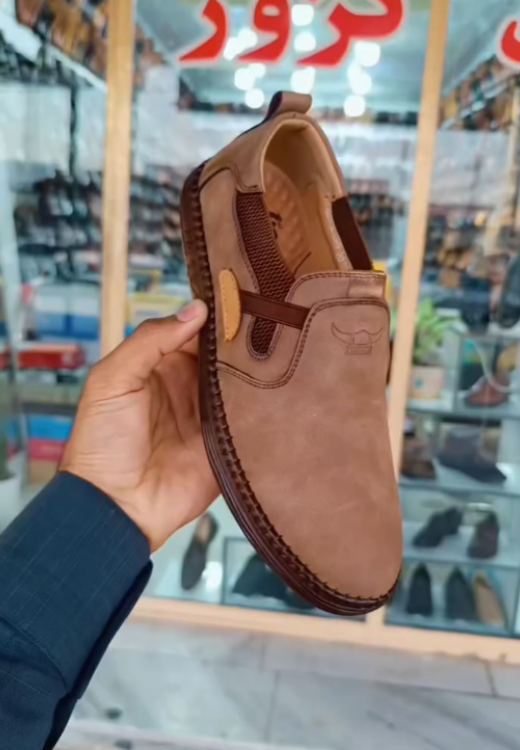 Men's Brown Cowhide Casual Shoes