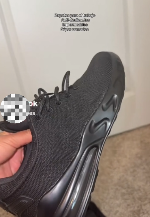 Men's air cushion casual black flying sneakers