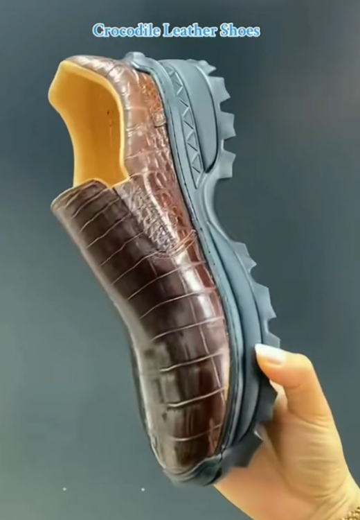 Crocodile casual leather shoes