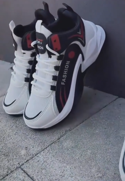 High top color matching basketball shoes