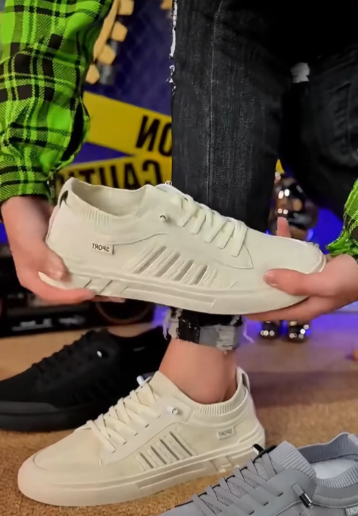 Fashion casual slash canvas shoes