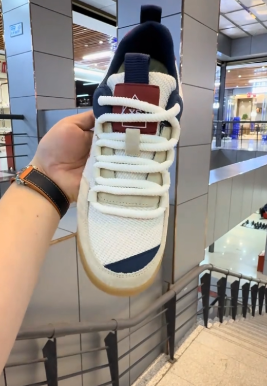 Mesh thick shoelace letters casual sports shoes