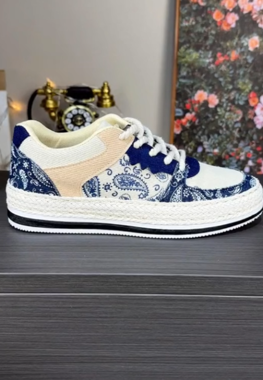 Men's Fashion Plant Printing Casual Shoes