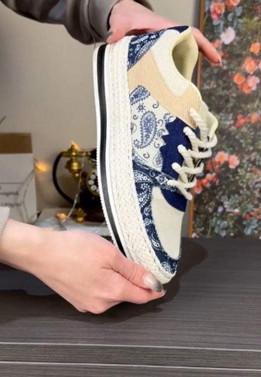 Men's Fashion Plant Printing Casual Shoes