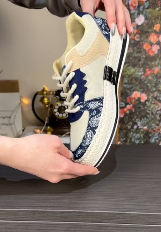 Men's Fashion Plant Printing Casual Shoes
