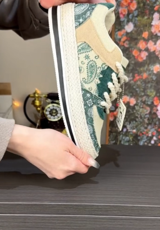 Men's Fashion Plant Printing Casual Shoes