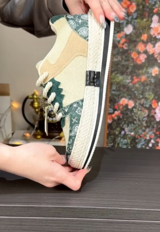 Men's Fashion Plant Printing Casual Shoes