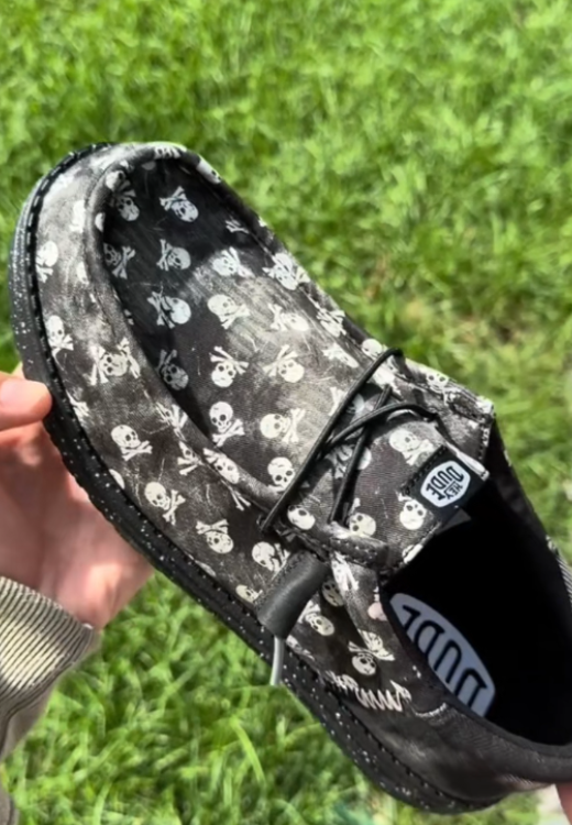 Halloween skull print casual shoes