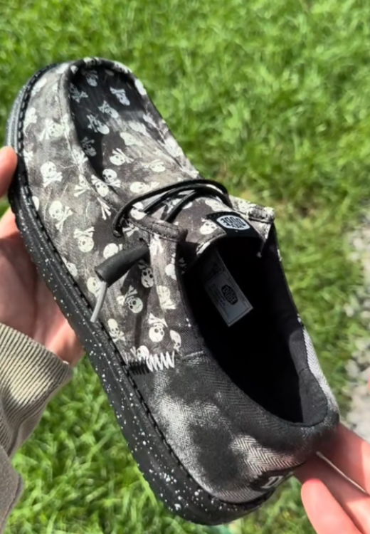 Halloween skull print casual shoes