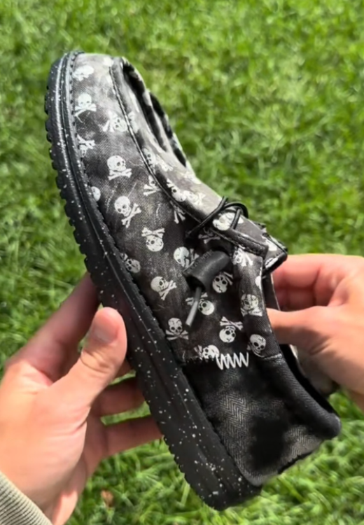 Halloween skull print casual shoes