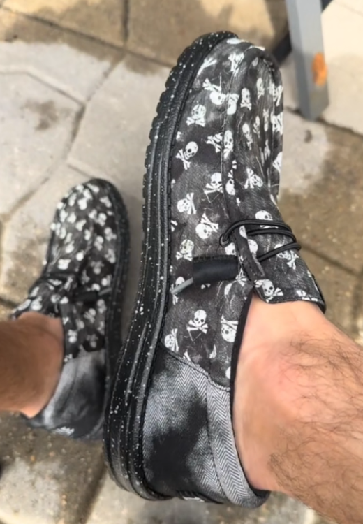 Halloween skull print casual shoes