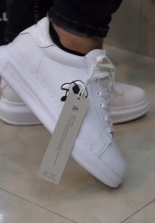 Men's white skull casual sports shoes