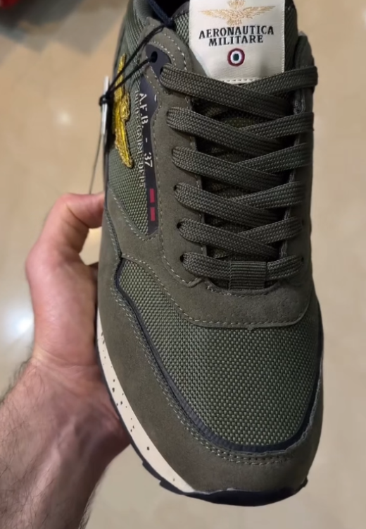 Dark green eagle collage breathable sneakers