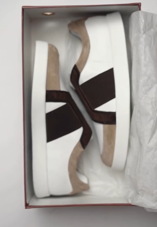 Woven splicing color matching casual shoes