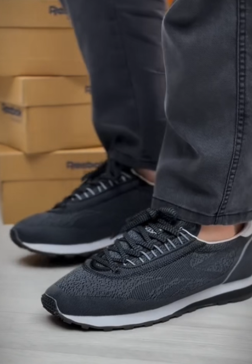 Dark gray woven sneakers