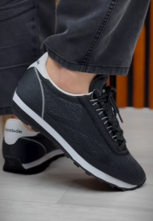 Dark gray woven sneakers