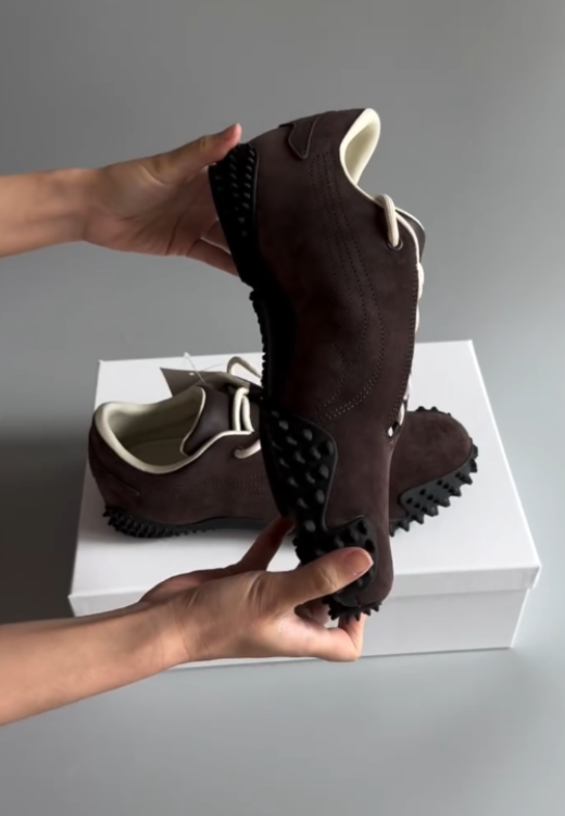Coffee suede casual grab casual shoes