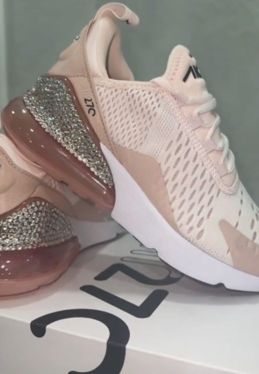 Pink diamond breathable sneakers