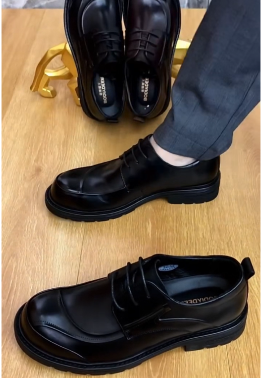 Men's high-quality handmade streamlined design leather shoes