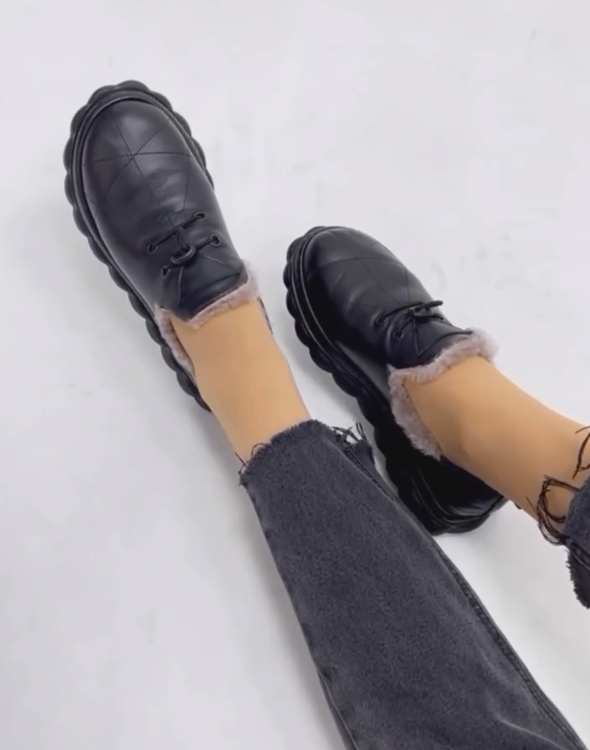Warm cashmere soft sole casual shoes