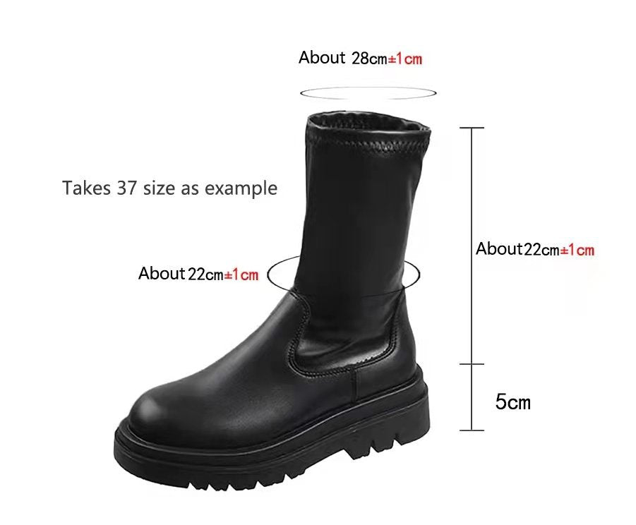 Platform Stretch Boots