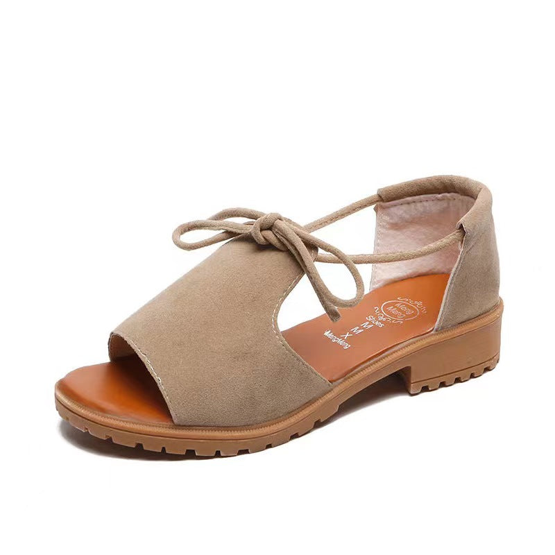 Fish Mouth Lace-up Flat Sandals (Buy 2 Get Free Shipping✔️)