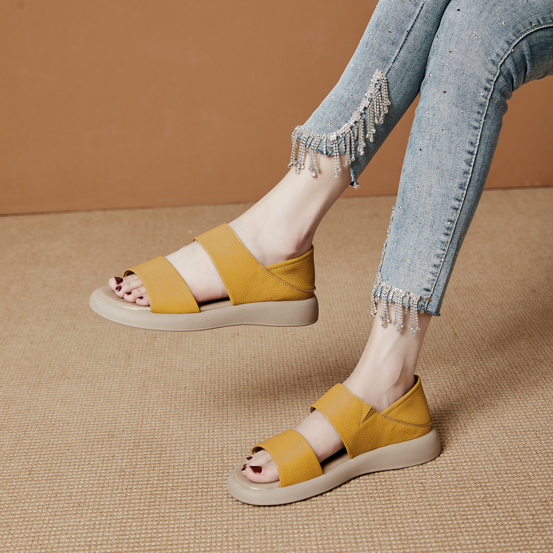 Versatile leather orthopedic shoes