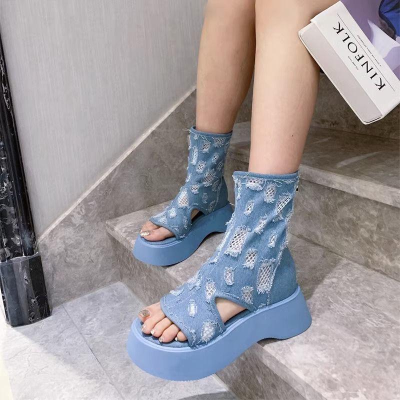 New Summer Denim Casual Sandals