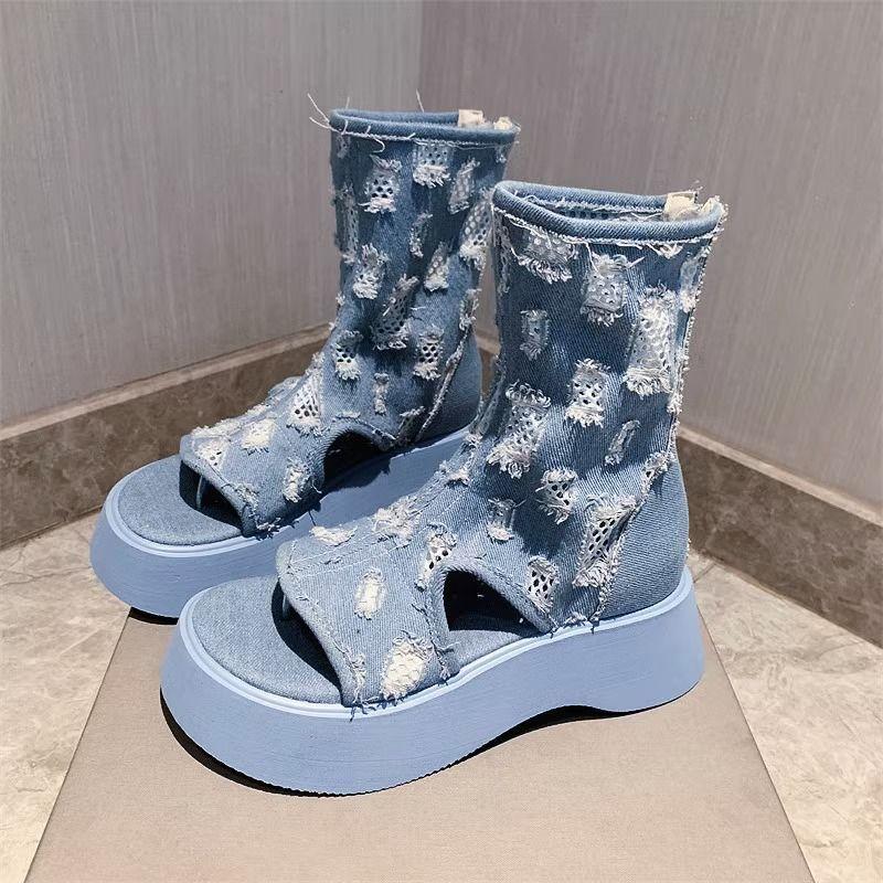 New Summer Denim Casual Sandals