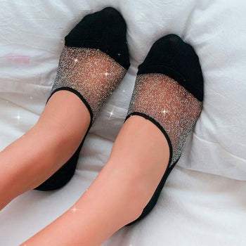 Summer crystal silk thread glass socks
