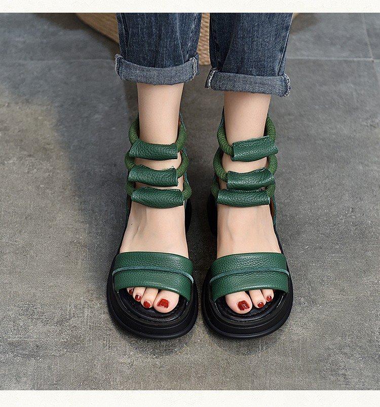 Leather orthopedic sandals