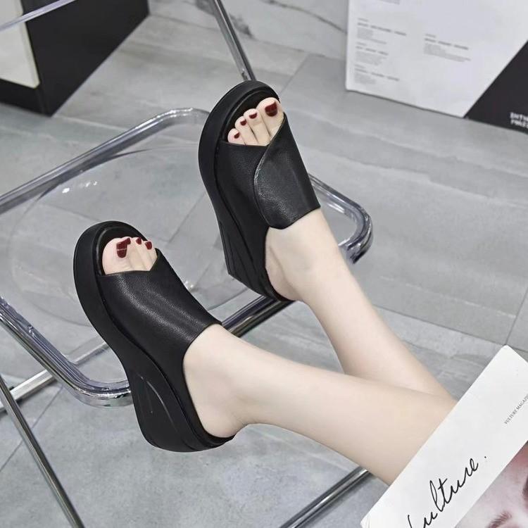 All-match casual leather slippers