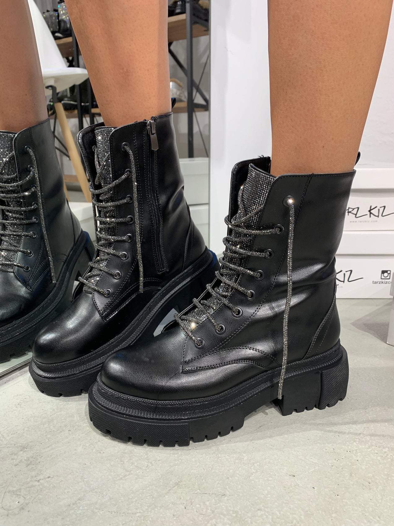 (Christmas Big Saleš„) Italian leather sequin casual boots