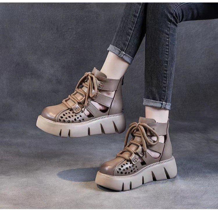 Summer breathable high top casual orthopedic boots