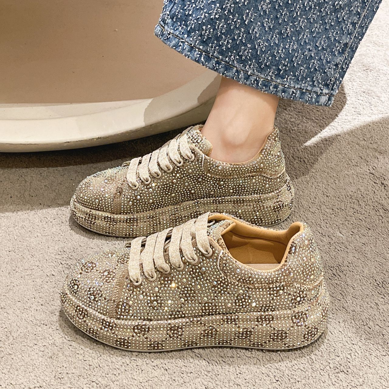 Sparkly Rhinestone Sneakers