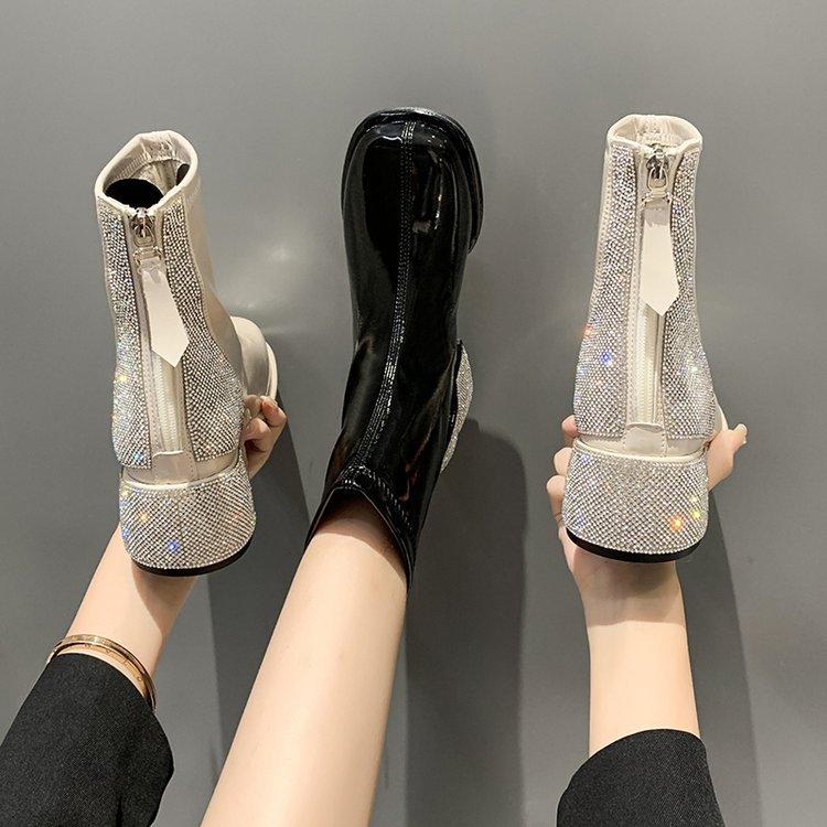 Shiny Leather Goddess Boots