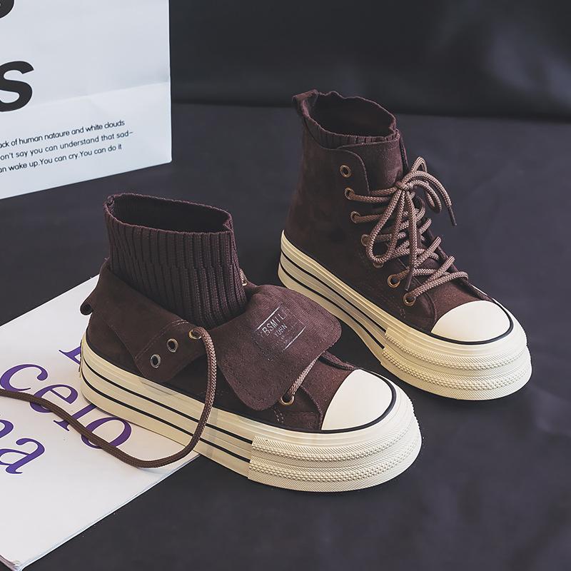 Versatile suede soft sole sneakers