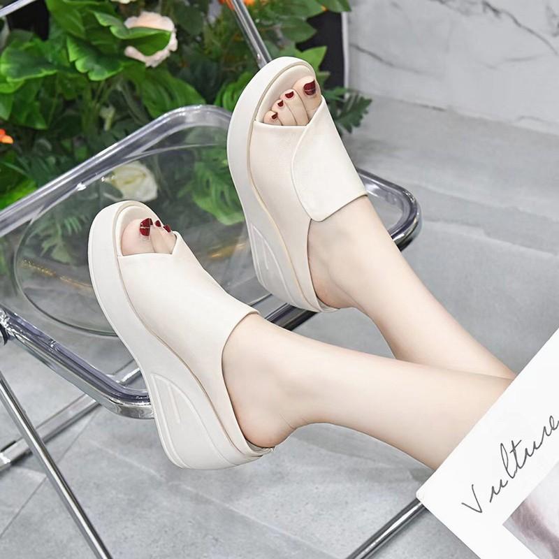 All-match casual leather slippers