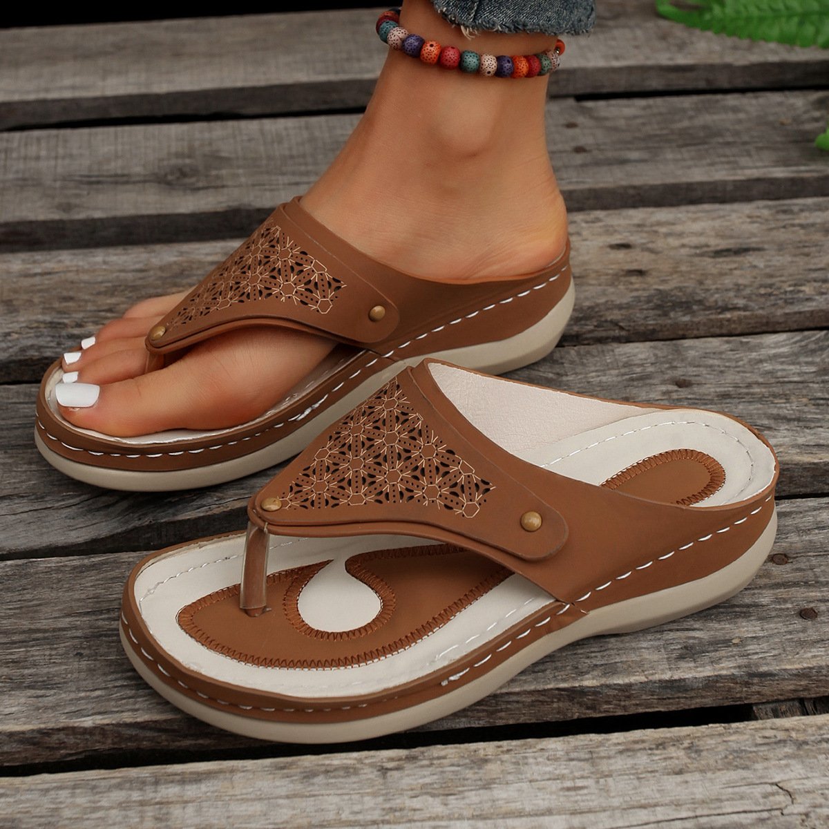 đ„Last Day Promotion 49% OFFđ„ Leather Orthopedic Arch Diabetic Walking Sandals