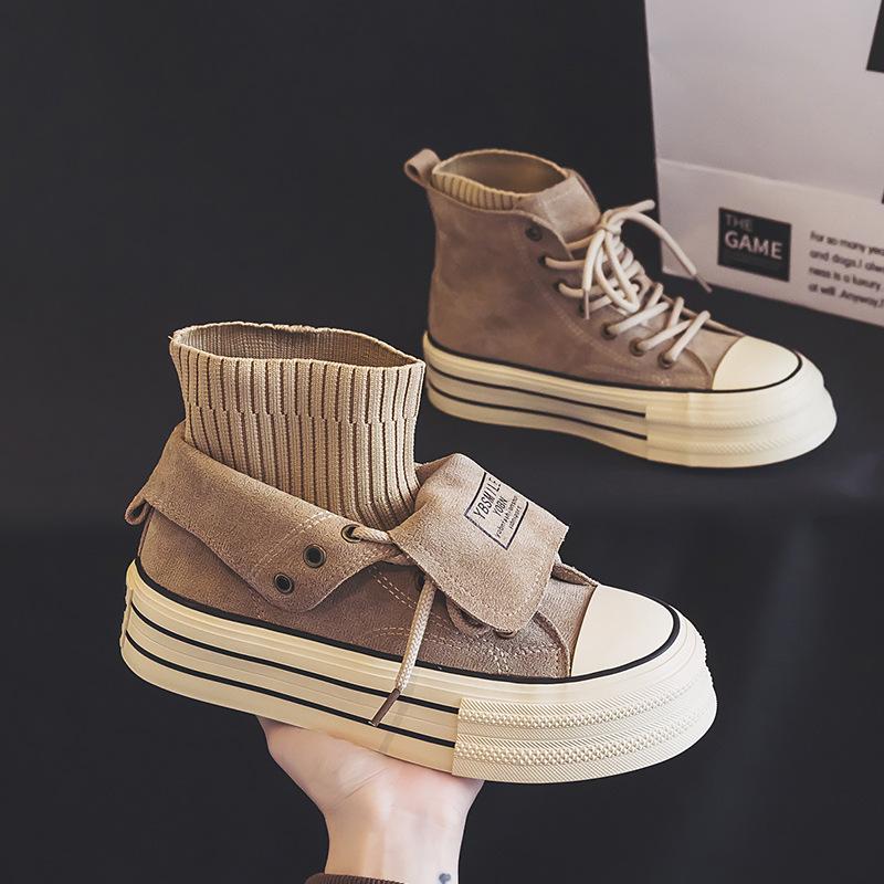 Versatile suede soft sole sneakers