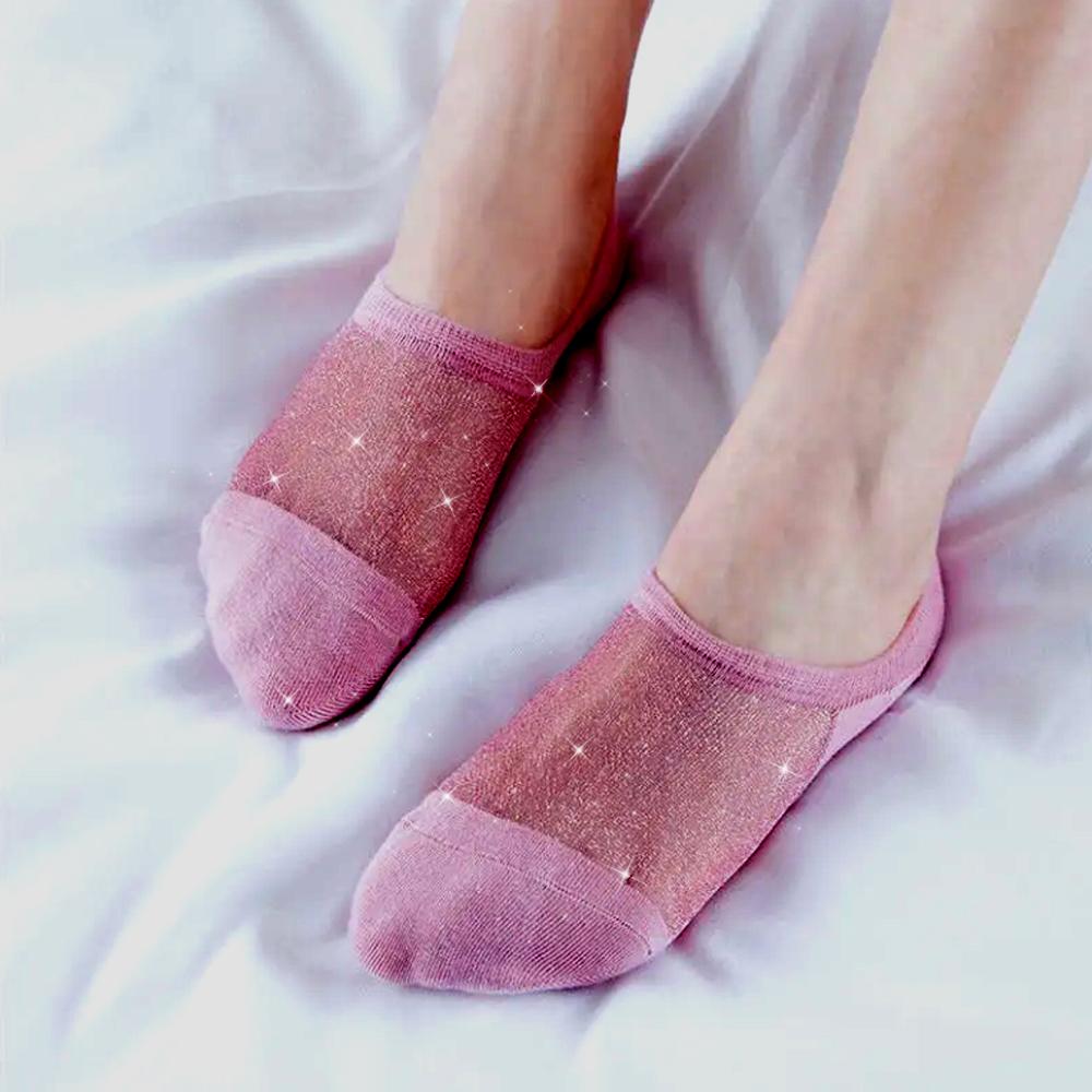 Summer crystal silk thread glass socks