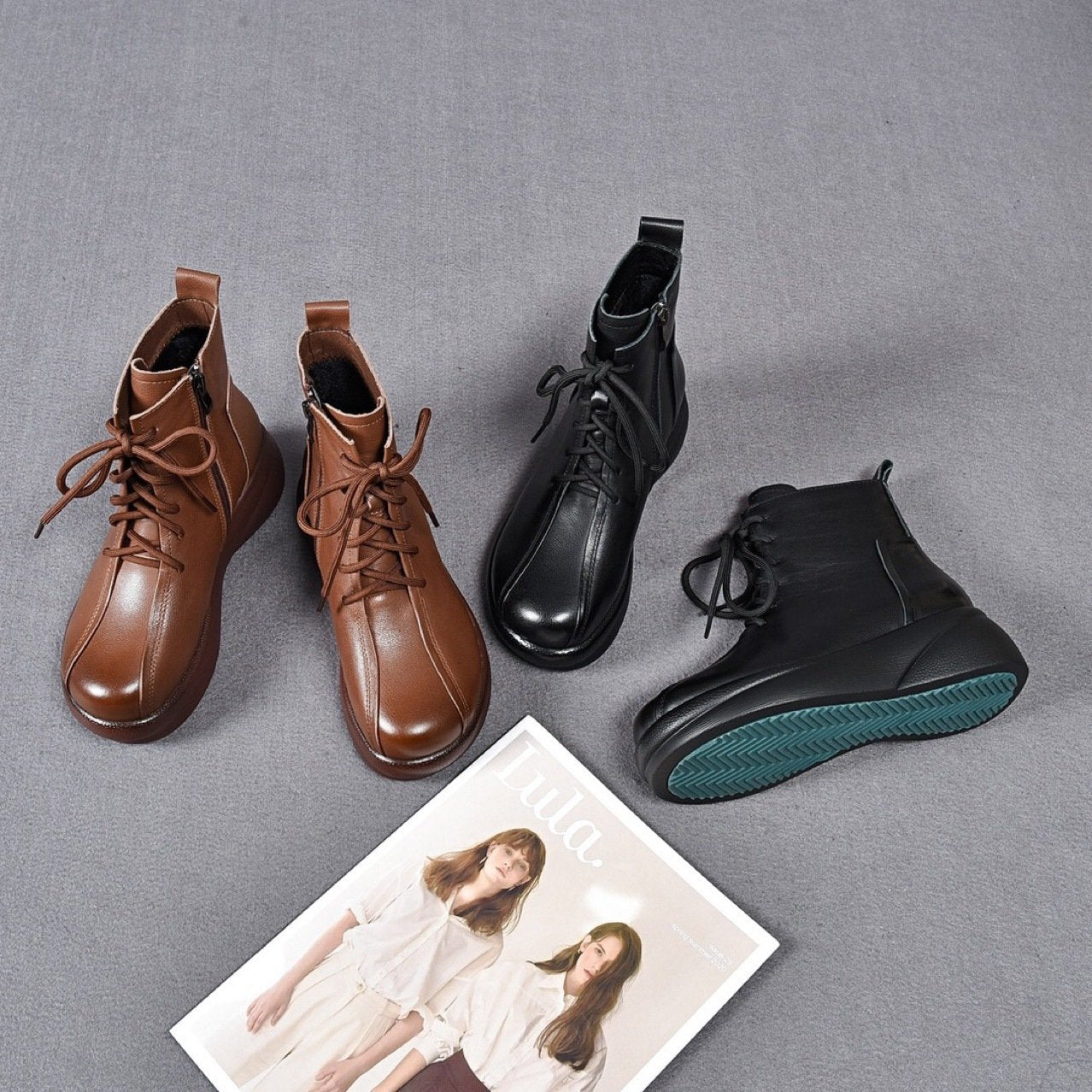 Waterproof and Durable Handmade Leather Ankle Boots