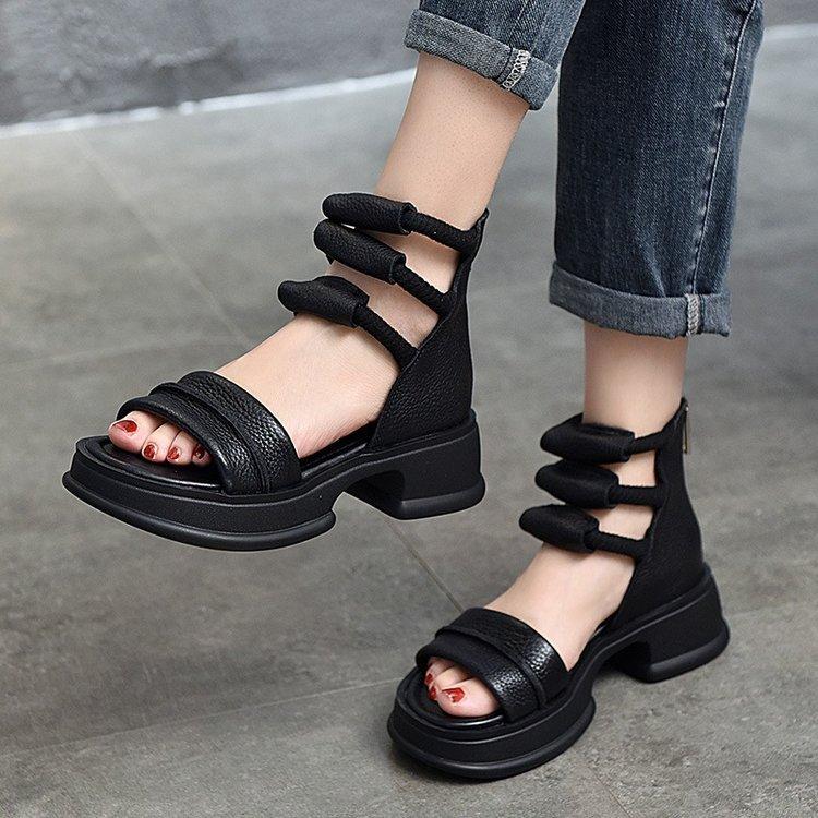 Leather orthopedic sandals