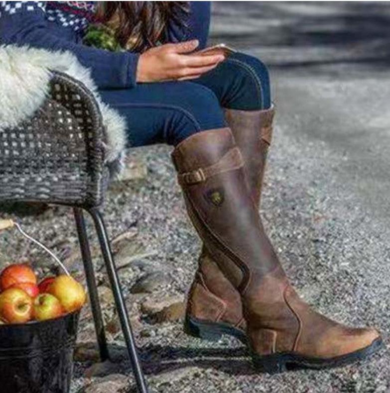 Waterproof & Durable Leather Long Boots