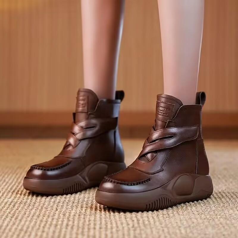 (Winter Big Saleš„)Leather Thermal Velcro Corrective Boots