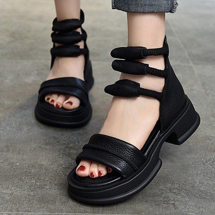 Leather orthopedic sandals